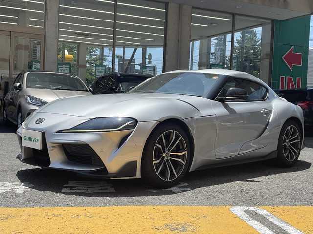 トヨタ スープラ SZ－R 静岡県 2020(令2)年 1.6万km シルバーメタリック 純正ナビ/フルセグTV/BT/USB/バックカメラ/ハーフレザーシート/前席パワーシート/前席シートヒーター /運転席シートメモリー/社外デジタルインナーミラー型前後ドラレコ/衝突軽減ブレーキ/レーンキープアシスト/ブラインドスポットモニター/クリアランスソナー/レーダークルーズコントロール/ETC/LEDヘッドライト/パドルシフト/リヤフォグ/スマートキー×2/保証書/取扱説明書/ナビ取扱説明書