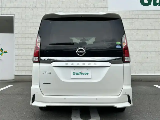 日産 セレナ ハイウェイスターVセレクションⅡ 福岡県 2018(平30)年 7.1万km ブリリアントホワイトパール 純正９型メモリーナビ（フルセグTV・CD・DVD・BT）アラウンドビューモニターエマージェンシーブレーキコーナーセンサー/両側パワースライドドア純正ドラレコETC純正LED・アルミホイールスマートキープッシュスタートnismoドアハンドルプロテクター