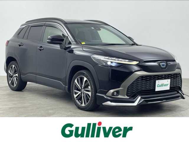 トヨタ カローラ クロス ハイブリッド Z 大分県 2022(令4)年 3.6万km アティチュードブラックマイカ 純正9インチナビ/フルセグ/Bluetooth/パノラミックビューモニター/パノラマルーフ/トヨタセーフティーセンス/ブラインドスポットモニター/パワーテールゲート/ビルトインETC/オートLEDライト/レーダークルーズコントロール/合皮ハーフレザーシート/D席パワーシート/シートヒーター/スマートキー/保証書/取扱説明書