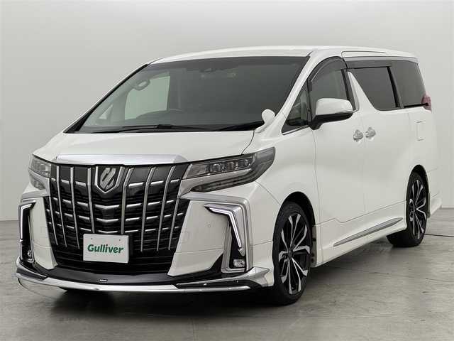 トヨタ アルファード S Cパッケージ 福岡県 2021(令3)年 5.6万km ホワイトパールクリスタルシャイン ワンオーナ　/モデリスタエアロ　/モデリスタ２０インチＡＷ　/純正１２．１型後席モニター　/純正９型ナビ　/フルセグTV/バックカメラ　/レーダークルコン　/コーナーセンサー　/セーフティセンス　/衝突軽減ブレーキ　/レーンキープ　/アクセル踏み間違い防止　/ＭＴモード付き　/ステアリングリモコン　/両側電動スライドドア　/パワーバックドア　/パワーシート　/シートメモリー　/シートベンチレーション／ヒーター　/ステアリングヒーター　/３眼ＬＥＤ