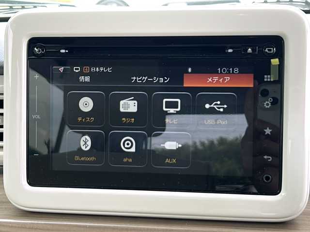 スズキ ラパン X 茨城県 2017(平29)年 0.6万km フレンチミントパールメタリック ワンオーナー/純正メモリナビ/CD/DVD/AM/FM/USB/BT/フルセグTV/全方位バックカメラ/アイドリングストップ/横滑り防止装置/盗難防止装置/衝突被害軽減システム/HIDオートライト/シートヒーター/純正14インチアルミホイール/nanoe　/ステアリングリモコン/プッシュスタート/スマートキー
