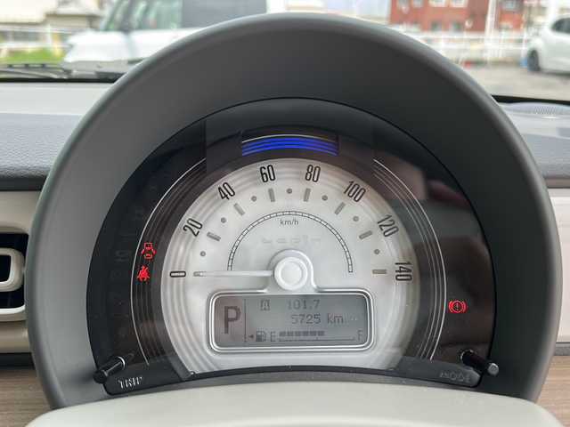 スズキ ラパン X 茨城県 2017(平29)年 0.6万km フレンチミントパールメタリック ワンオーナー/純正メモリナビ/CD/DVD/AM/FM/USB/BT/フルセグTV/全方位バックカメラ/アイドリングストップ/横滑り防止装置/盗難防止装置/衝突被害軽減システム/HIDオートライト/シートヒーター/純正14インチアルミホイール/nanoe　/ステアリングリモコン/プッシュスタート/スマートキー