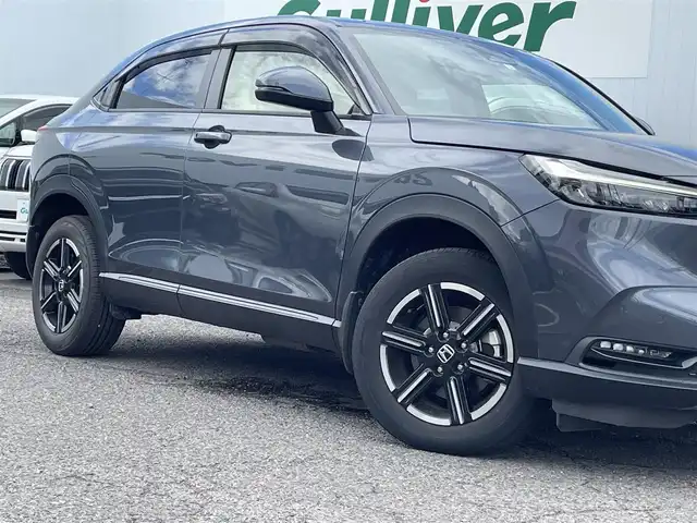 ホンダ ヴェゼル ハイブリッド e:HEV X 福島県 2023(令5)年 1.9万km メテオロイドグレーメタリック 純正ナビ(AM/FM/BT/フルセグTV）/プッシュスタート/バックカメラ/クルーズコントロール/パドルシフト/置くだけ充電/ダウンヒシスト/衝突軽減ブレーキ/横すべり防止/レーンキープアシスト/ビルトインＥＴＣ２．０/オートブレーキホールド/オートライト/コーナーセンサー/ドラレコ/純正フロアマッド/カーテンエアバッグ