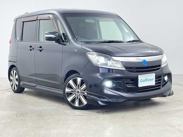 スズキ ソリオ バンディット DJE 兵庫県 2014(平26)年 5.1万km ブルーイッシュブラックパール3 ・社外ナビ（MDV-Z701）/CD/DVD/MSV/TV/・バックカメラ/・ETC/・両側パワースライドドア/・社外ドライブレコーダー/・クルーズコントロール/・レーダーブレーキサポート/・LEDヘッドライト/・社外16インチアルミホイール/・社外マフラー/・TEIN車高調/・スマートキー