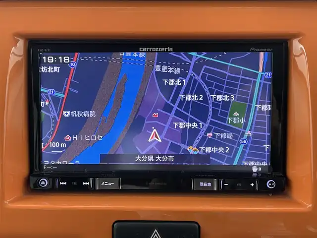 スズキ ハスラー G 大分県 2016(平28)年 7.1万km パッションオレンジマイカ/スペリアホワイト 社外ナビ　AVIC-RZ33/ワンセグ/ＤＶＤ/ＣＤ/ＳＤ/アイドリングストップ/レーダーブレーキサポート/ETC/シートヒーターDN/プッシュスタート/スマートキー/純正AW付きサマータイヤ積込