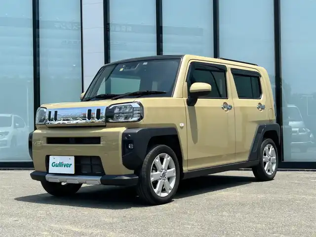 ダイハツ タフト G クロムベンチャー 大阪府 2022(令4)年 2.2万km サンドベージュメタリック 社外ナビ/   TV/CD/Bluetooth/USB/バックモニター/衝突軽減ブレーキ/横滑り防止装置/コーナーセンサー/サンルーフ/アイドリングストップ/ステアリングスイッチ/後方ドライブレコーダー/ルーフレール/純正15インチアルミホイール/純正フロアマット/プッシュスタート/スマートキー/ＥＴＣ/ＬＥＤ