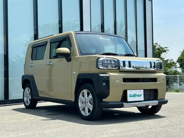 ダイハツ タフト G クロムベンチャー 大阪府 2022(令4)年 2.2万km サンドベージュメタリック 社外ナビ/   TV/CD/Bluetooth/USB/バックモニター/衝突軽減ブレーキ/横滑り防止装置/コーナーセンサー/サンルーフ/アイドリングストップ/ステアリングスイッチ/後方ドライブレコーダー/ルーフレール/純正15インチアルミホイール/純正フロアマット/プッシュスタート/スマートキー/ＥＴＣ/ＬＥＤ