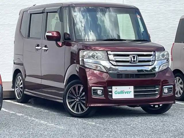 ホンダ Ｎ ＢＯＸ カスタム G ターボ Lパッケージ 千葉県 2016(平28)年 7万km プレミアムディープロッソパール ナビCN-RA03D バックカメラ アルパインフリップダウンモニター 両側電動スライドドア ETC クルコン パドルシフト ドラレコ HID オートライト 15インチAW ターボ スマートキー