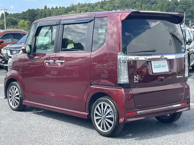 ホンダ Ｎ ＢＯＸ カスタム G ターボ Lパッケージ 千葉県 2016(平28)年 7万km プレミアムディープロッソパール ナビCN-RA03D バックカメラ アルパインフリップダウンモニター 両側電動スライドドア ETC クルコン パドルシフト ドラレコ HID オートライト 15インチAW ターボ スマートキー