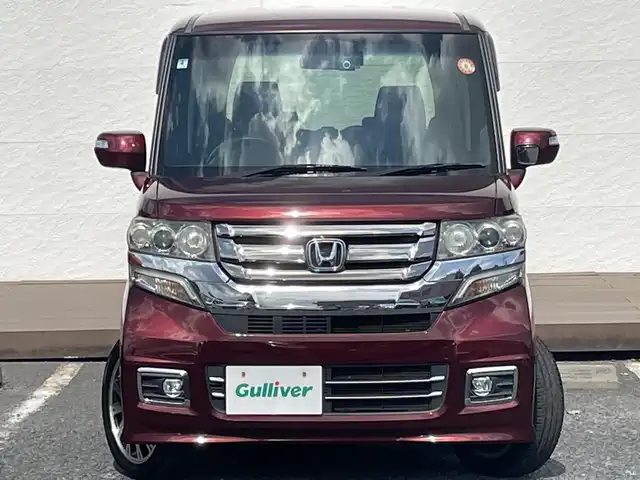 ホンダ Ｎ ＢＯＸ カスタム G ターボ Lパッケージ 千葉県 2016(平28)年 7万km プレミアムディープロッソパール ナビCN-RA03D バックカメラ アルパインフリップダウンモニター 両側電動スライドドア ETC クルコン パドルシフト ドラレコ HID オートライト 15インチAW ターボ スマートキー