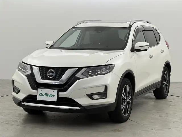 日産 エクストレイル 20Xi レザーエディション 福岡県 2020(令2)年 6.6万km ブリリアントホワイトパール パノラミックガラスルーフ　/純正９型ナビ／フルセグTV　/全方位カメラ　/インテリジェントルームミラー　/ＥＴＣ　/前方ドラレコ　/プロパイロット　/コーナーセンサー　/エマージェンシーブレーキ　/レーンキープ　/パワーバックドア　/シートヒーター　/ヒーテッドドアミラー　/パワーシート　/純正１８インチアルミホイール　/ＬＥＤヘッドライト