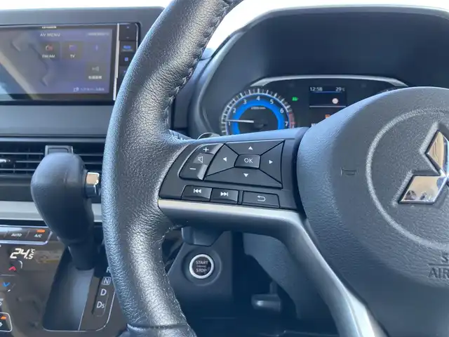 三菱 デリカミニ T プレミアム 鳥取県 2024(令6)年 0.9万km アメジストブラック ４WD・ターボ車/社外ナビ/フルセグ/DVD/CD/BT/ETC/アラウンドビューモニター/デジタルルームミラー/衝突軽減ブレーキ/マイパイロット/両側パワースライドドア/前席シートヒーター/ハーフレザーシート/LEDヘットライト/フォグライト/純正15インチアルミホイール/ルーフスポイラー/電動パーキングブレーキ/プッシュエンジンスタート/アイドリングストップ/フロアマット・バイザー