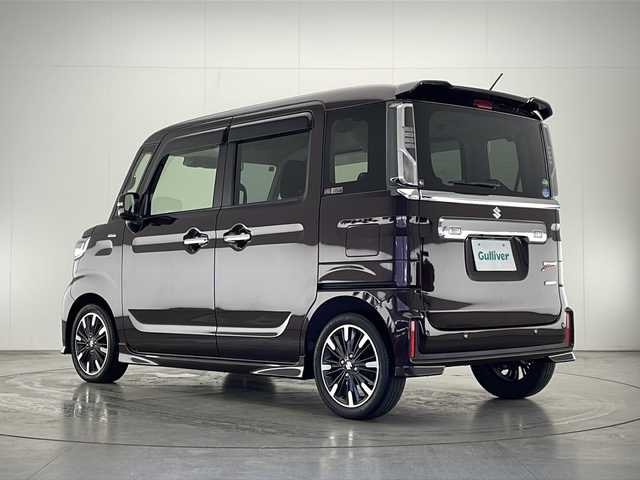 スズキ スペーシア カスタム HYBRID XS ターボ 宮崎県 2020(令2)年 3.6万km ムーンライトバイオレットPM 〇ディーラーナビ【CN-RZ866】/〇CD/DVD/BT/USB/〇360度カメラ/〇両側パワスラ/〇ACC/〇パドルシフト/〇シートヒーター(D席)/〇HUD/〇LEDヘッドライト/〇オートライト/〇オートハイビーム/〇プッシュスタート/〇スマートキー/〇リアコーナーセンサー/〇ステアリングスイッチ/〇前フォグライト/〇ハーフレザーシート/〇ウィンカーミラー/〇電格ミラー/〇ドアバイザー
