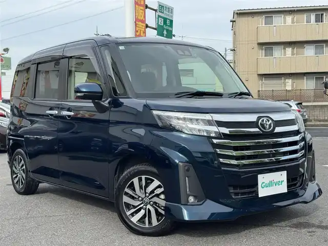 トヨタ ルーミー カスタムG 千葉県 2020(令2)年 4.5万km レーザーブルークリスタルシャイン ワンオーナー/純正ナビ（NSZT-Y68T）/フルセグTV/Bluetooth/全方位カメラ/バックカメラ/両側パワースライド/レーダークルーズコントロール/レーンキープアシスト/衝突軽減システム/コーナーセンサー/オートホールド/電動パーキング/LEDヘッドライト/オートライト/ステアリングスイッチ/純正14インチAW/ビルトインETC/前後ドライブレコーダー/プッシュスタート/スマートキー/純正フロアマット/純正ドアバイザー/アイドリングストップ/横滑り防止装置/ABS/盗難防止装置/保証書/取扱説明書