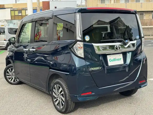 トヨタ ルーミー カスタムG 千葉県 2020(令2)年 4.5万km レーザーブルークリスタルシャイン ワンオーナー/純正ナビ（NSZT-Y68T）/フルセグTV/Bluetooth/全方位カメラ/バックカメラ/両側パワースライド/レーダークルーズコントロール/レーンキープアシスト/衝突軽減システム/コーナーセンサー/オートホールド/電動パーキング/LEDヘッドライト/オートライト/ステアリングスイッチ/純正14インチAW/ビルトインETC/前後ドライブレコーダー/プッシュスタート/スマートキー/純正フロアマット/純正ドアバイザー/アイドリングストップ/横滑り防止装置/ABS/盗難防止装置/保証書/取扱説明書