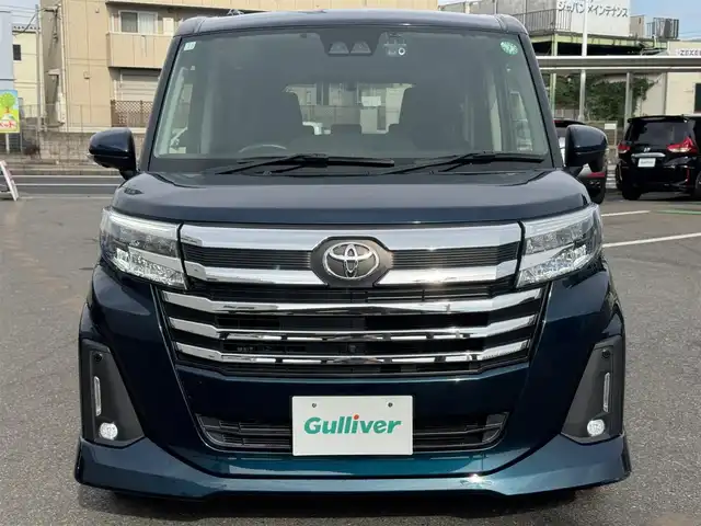 トヨタ ルーミー カスタムG 千葉県 2020(令2)年 4.5万km レーザーブルークリスタルシャイン ワンオーナー/純正ナビ（NSZT-Y68T）/フルセグTV/Bluetooth/全方位カメラ/バックカメラ/両側パワースライド/レーダークルーズコントロール/レーンキープアシスト/衝突軽減システム/コーナーセンサー/オートホールド/電動パーキング/LEDヘッドライト/オートライト/ステアリングスイッチ/純正14インチAW/ビルトインETC/前後ドライブレコーダー/プッシュスタート/スマートキー/純正フロアマット/純正ドアバイザー/アイドリングストップ/横滑り防止装置/ABS/盗難防止装置/保証書/取扱説明書