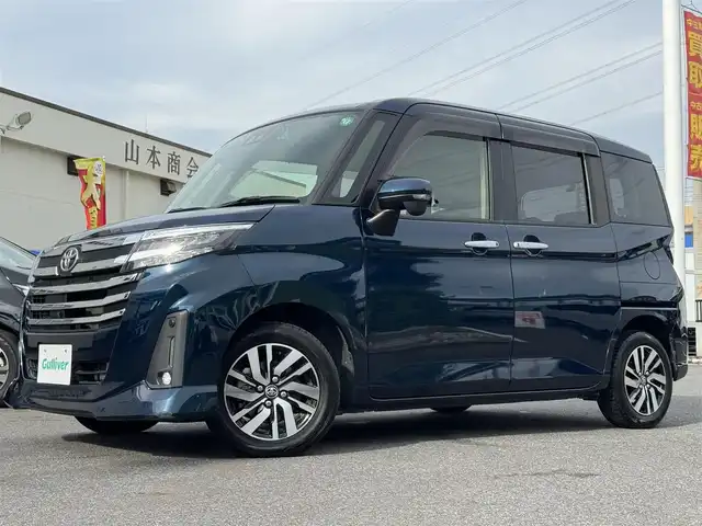 トヨタ ルーミー カスタムG 千葉県 2020(令2)年 4.5万km レーザーブルークリスタルシャイン ワンオーナー/純正ナビ（NSZT-Y68T）/フルセグTV/Bluetooth/全方位カメラ/バックカメラ/両側パワースライド/レーダークルーズコントロール/レーンキープアシスト/衝突軽減システム/コーナーセンサー/オートホールド/電動パーキング/LEDヘッドライト/オートライト/ステアリングスイッチ/純正14インチAW/ビルトインETC/前後ドライブレコーダー/プッシュスタート/スマートキー/純正フロアマット/純正ドアバイザー/アイドリングストップ/横滑り防止装置/ABS/盗難防止装置/保証書/取扱説明書