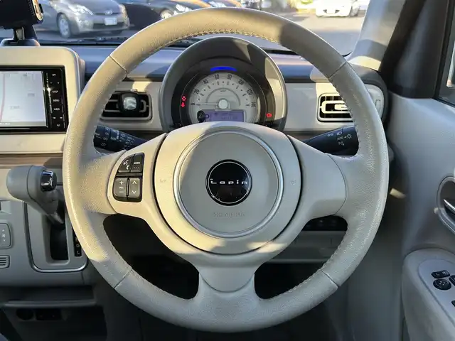 スズキ ラパン X 福岡県 2021(令3)年 1.4万km ピンクⅡ ワンオーナー/衝突軽減ブレーキ/レーンキープアシスト/前席シートヒーター/社外メモリナビ/Bluetooth/フルセグTV/純正14インチアルミホイール