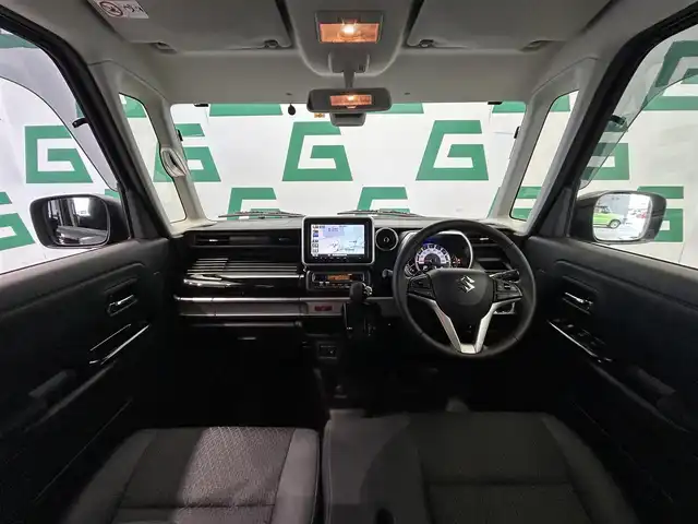 スズキ スペーシア カスタム HYBRID XS ターボ 鹿児島県 2018(平30)年 3.3万km ブルーイッシュブラックパール3 禁煙車　/純正ナビ　/Ｂｌｕｅｔｏｏｔｈ　/フルセグＴＶ　/ＴＶキャンセラー/バック・サイドカメラ　/両側パワスラ　/社外ＥＴＣ　/スマートキー　/クルコン　/後席サーキュレーター　/オートマチックハイビーム　/ロール式サンシェード　/電格ミラー/フロントフォグ/純正ドアバイザー/純正アルミ/純正フロアマット/カーテンエアバッグ
