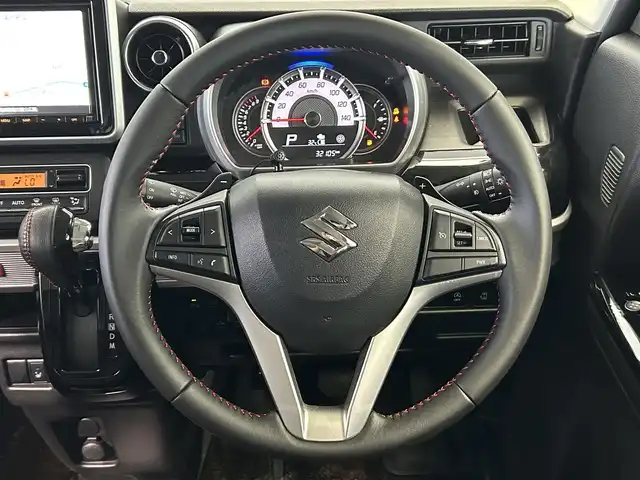 スズキ スペーシア カスタム HYBRID XS ターボ 鹿児島県 2018(平30)年 3.3万km ブルーイッシュブラックパール3 禁煙車　/純正ナビ　/Ｂｌｕｅｔｏｏｔｈ　/フルセグＴＶ　/ＴＶキャンセラー/バック・サイドカメラ　/両側パワスラ　/社外ＥＴＣ　/スマートキー　/クルコン　/後席サーキュレーター　/オートマチックハイビーム　/ロール式サンシェード　/電格ミラー/フロントフォグ/純正ドアバイザー/純正アルミ/純正フロアマット/カーテンエアバッグ