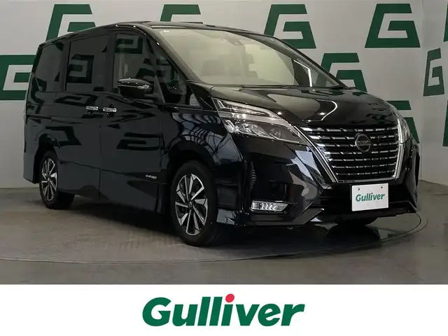 日産 セレナ ハイウェイスター V 鹿児島県 2020(令2)年 5.9万km ダイヤモンドブラック 禁煙/純正ナビ（CD/DVD/Bluetooth/フルセグTV）/バックカメラ　/プロパイロット/追従クルーズコントロール　/衝突軽減ブレーキ　/前後コーナーセンサー/レーンキープアシスト/横滑り防止　/両側パワースライドドア　/電動パーキングブレーキ　/前方ドライブレコーダー　/ＥＴＣ　/革巻きステアリング　/純正アルミホイール/純正フロアマット