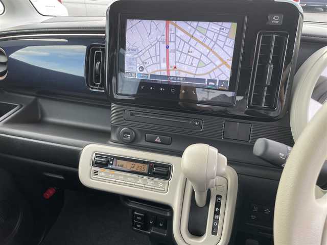 スズキ ワゴンＲ スマイル HYBRID S 青森県 2021(令3)年 3.1万km インディゴブルーメタリック/ホワイト2トーン 4WD/純正9インチメモリナビ・フルセグTV/全方位モニター/CD・DVD・Bluetooth/両側パワースライドドア/前席シートヒーター/セーフティサポート/デュアルカメラブレーキサポート/誤発進抑制機能/レーンキープアシスト/ハイビームアシスト/コーナーセンサー/横滑り防止装置/充電用USBボート/スマートキー/プッシュスタート