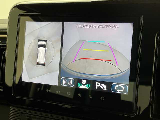 スズキ ワゴンＲ スマイル HYBRID S 新潟県 2021(令3)年 3.2万km インディゴブルーメタリック/ホワイト2トーン 4WD/純正9インチメモリナビ・フルセグTV/全方位モニター/CD・DVD・Bluetooth/両側パワースライドドア/前席シートヒーター/セーフティサポート/デュアルカメラブレーキサポート/誤発進抑制機能/レーンキープアシスト/ハイビームアシスト/コーナーセンサー/横滑り防止装置/充電用USBボート/スマートキー/プッシュスタート