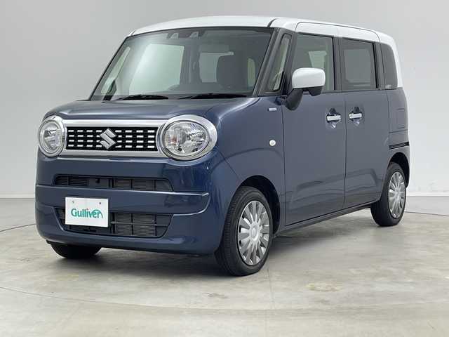 スズキ ワゴンＲ スマイル HYBRID S 新潟県 2021(令3)年 3.2万km インディゴブルーメタリック/ホワイト2トーン 4WD/純正9インチメモリナビ・フルセグTV/全方位モニター/CD・DVD・Bluetooth/両側パワースライドドア/前席シートヒーター/セーフティサポート/デュアルカメラブレーキサポート/誤発進抑制機能/レーンキープアシスト/ハイビームアシスト/コーナーセンサー/横滑り防止装置/充電用USBボート/スマートキー/プッシュスタート