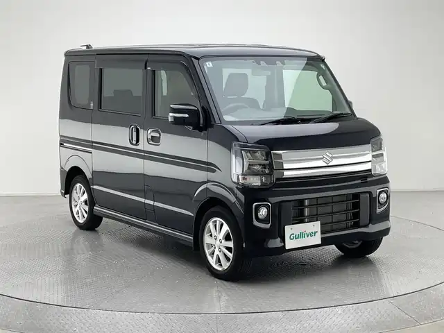 スズキ エブリィ ワゴン PZターボ スペシャル 兵庫県 2024(令6)年 0.7万km ブルーイッシュブラックパール3 社外ナビ/（CD、DVD、SD、BT）/衝突被害軽減ブレーキ/ETC/ワンオーナー/ステアリングスイッチ/サイドステップ/バックカメラ/LEDヘッドライト/フォグライト/両側パワースライドドア/アイドリングストップ/ヘッドライトレベライザー/コーナーセンサー