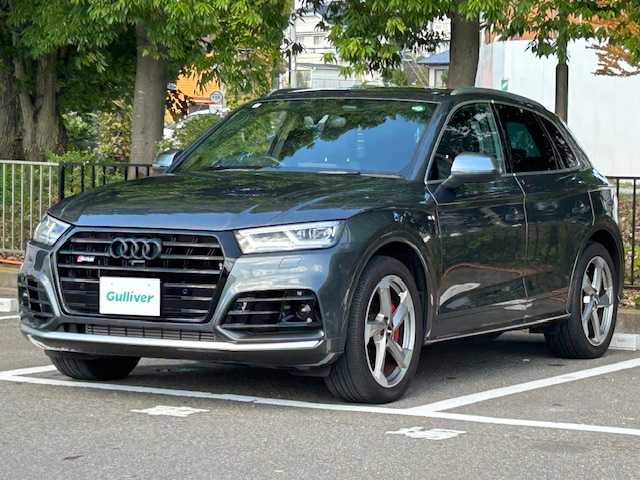 アウディ ＳＱ５ 宮城県 2018(平30)年 3万km デイトナグレーパールエフェクト ワンオーナー/ターボ/4WD/純正ナビ/バックカメラ/フルセグTV/Bluetooth/CD/DVD/衝突被害軽減システム/アダプティブクルーズコントロール/レーンキープアシスト/ダウンヒルアシストコントロール/前後コーナーセンサー/MTモード付きAT/パーキングアシスト/電動リアゲート/本革レザーシート/シートヒーター/パワーシート/純正ビルトインETC2.0/純正ドライブレコーダー/純正アルミホイール/純正フロアマット/ルーフレール/純正ルーフキャリア/LEDヘッドライト/オートライト/フォグランプ