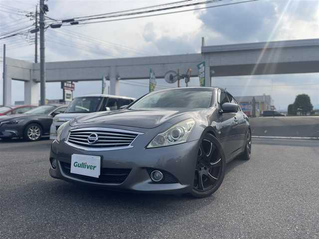 日産 スカイライン 250GT Type P 群馬県 2010(平22)年 6.2万km 銀／ガンＭ 純正メモリナビ・TV/バックカメラ/黒レザーシート/シートメモリー/プッシュスタート/ETC/社外19インチAW/車高調（TEIN）/純正足回り積込