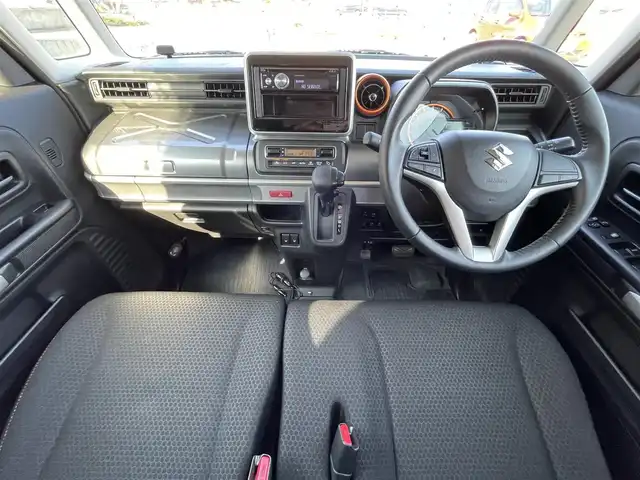 スズキ スペーシア ギア HYBRID XZ 青森県 2019(平31)年 4.1万km オフブルーメタリック/ガンメタリック2トーンルーフ ワンオーナー/４ＷＤ/社外オーディオ/両側パワースライドドア/パーキングセンサー/車線逸脱防止/衝突軽減ブレーキ/横滑り防止/純正ＬＥＤヘッドライト/フォグランプ/シートヒーター/アイドリングストップ/ＥＴＣ/取扱説明書/保証書