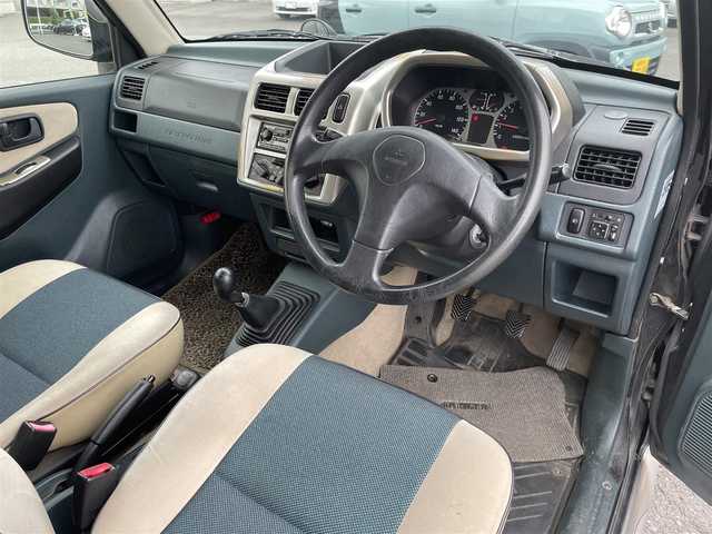 三菱 パジェロ ミニ デューク 静岡県 2001(平13)年 11万km アメジストブラック/シンフォニーシルバーM 4WD・ターボ/5速マニュアル/純正15インチアルミホイール/背面タイヤ/キーレス/スペアキー/新車時保証書/取扱説明書