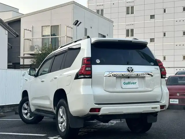 トヨタ ランドクルーザー プラド TX Lパッケージ 愛知県 2020(令2)年 2.2万km ホワイトパールクリスタルシャイン ワンオーナー/純正SDナビ/【フルセグ・DVD再生可・CD・Bluetooth】/バックカメラ/ビルトインETC/Toyota Safety Sense/【プリクラッシュセーフティ・レーンディパーチャーアラート・レーダークルーズコントロール・クリアランスソナー・ブラインドスポットモニター】/シートヒーター/パワーシート/４WD/プッシュスタート/スマートキー/スペアキーあり/新車保証書/取扱説明書