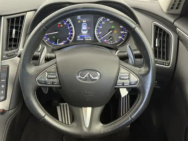 日産 スカイライン ハイブリッド 350GT Type SP 愛知県 2014(平26)年 5.9万km ガーネットブラック 衝突軽減ブレーキ/アダプティブクルーズコントロール/ＨＫＳマフラー/メーカーナビ/　（フルセグＴＶ／ＣＤ／ＤＶＤ／ＢＴ）/ＥＴＣ/アラウンドビュー/ＴＶキャンセラー/本革電動シート/パドルシフト/スマートキー×２/純正１９インチアルミ