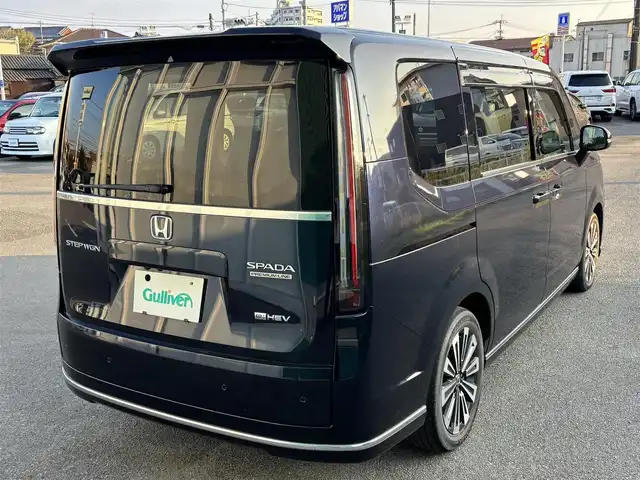 ホンダ ステップワゴン スパーダ eHEV プレミアムライン 福岡県 2022(令4)年 3.1万km 青 フルセグテレビ/全方位カメラ/純正後席モニター/純正ナビ（フルセグテレビ・DVD・CD・Bluetooth）/クルーズコントロール/純正ドラレコ前後/シートヒーター/両側パワースライドドア/ETC/ドアバイザー/プッシュスタート/スマートキー/パワーバックドア