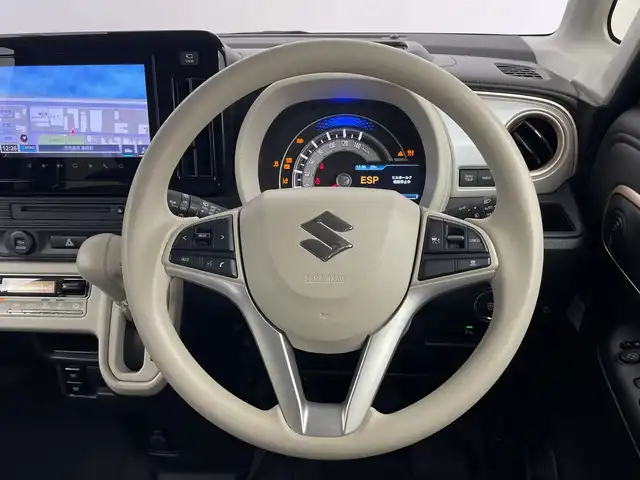 スズキ ワゴンＲ スマイル HYBRID X 鹿児島県 2023(令5)年 0.9万km アーバンブラウンパールM / ウッディブラウン 9インチメーカーオプションナビ/全方位カメラ/Bluetooth/CD/USB/フルセグTV/両側パワースライドドア/ACC/ステアリングスイッチ/シートヒーター/スマートキー/プッシュスタート/アイドリングストップ/衝突軽減システム