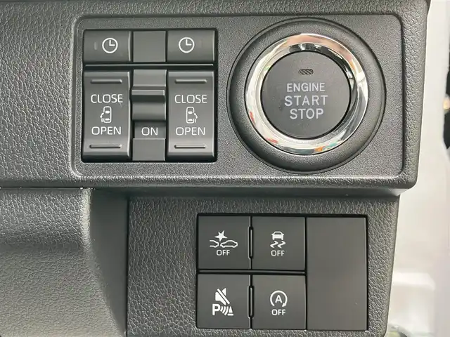 ダイハツ ムーヴ キャンバス ストライプス G 山口県 2025(令7)年 0.1千km シャイニングホワイトパール/スムーズグレーマイカメタリック 純正LEDヘッドライト/純正LEDフォグ/両側パワースライド/スマートキー/エンジンプッシュスタート/オートライト/フロントシートヒーター/スペアキー（1個）あり