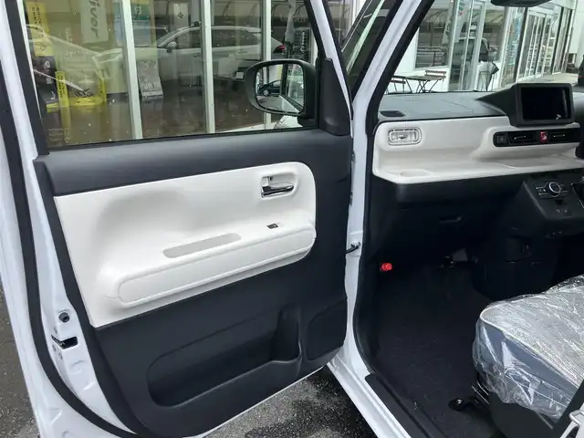 ダイハツ ムーヴ キャンバス ストライプス G 山口県 2025(令7)年 0.1千km シャイニングホワイトパール/スムーズグレーマイカメタリック 純正LEDヘッドライト/純正LEDフォグ/両側パワースライド/スマートキー/エンジンプッシュスタート/オートライト/フロントシートヒーター/スペアキー（1個）あり