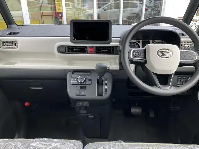 ダイハツ ムーヴ キャンバス ストライプス G 山口県 2025(令7)年 0.1千km シャイニングホワイトパール/スムーズグレーマイカメタリック 純正LEDヘッドライト/純正LEDフォグ/両側パワースライド/スマートキー/エンジンプッシュスタート/オートライト/フロントシートヒーター/スペアキー（1個）あり