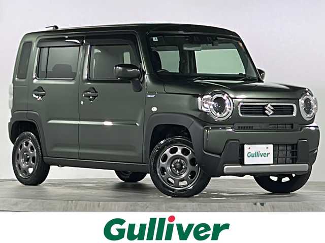 スズキ ハスラー HYBRID G 広島県 2025(令7)年 1.7万km クールカーキPM 禁煙/デュアルカメラブレーキサポート/社外ナビ/バックカメラ/フルセグTV/Bluetooth/シートヒーター/LEDオートライト/コーナーセンサー（リア）/レーダークルーズコントロール/レーンキープ/ドライブレコーダー/ETC/純正フロアマット/ステアリングスイッチ/アイドリングストップ