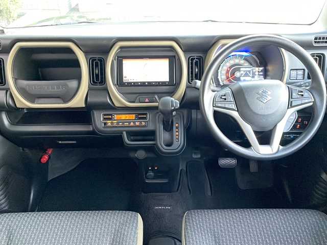 スズキ ハスラー HYBRID G 広島県 2025(令7)年 1.7万km クールカーキPM 禁煙/デュアルカメラブレーキサポート/社外ナビ/バックカメラ/フルセグTV/Bluetooth/シートヒーター/LEDオートライト/コーナーセンサー（リア）/レーダークルーズコントロール/レーンキープ/ドライブレコーダー/ETC/純正フロアマット/ステアリングスイッチ/アイドリングストップ