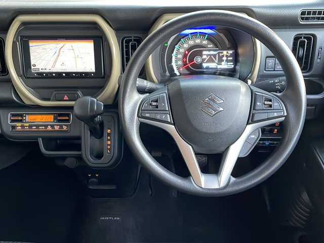 スズキ ハスラー HYBRID G 広島県 2025(令7)年 1.7万km クールカーキPM 禁煙/デュアルカメラブレーキサポート/社外ナビ/バックカメラ/フルセグTV/Bluetooth/シートヒーター/LEDオートライト/コーナーセンサー（リア）/レーダークルーズコントロール/レーンキープ/ドライブレコーダー/ETC/純正フロアマット/ステアリングスイッチ/アイドリングストップ