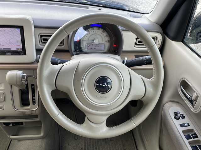 スズキ ラパン X 新潟県 2016(平28)年 9.1万km アーバンブラウンパールメタリック 4WD/社外メモリナビ(AVIC-RZ33)/(AM/FM/CD/DVD/SD)/ワンセグTV/レーダーブレーキサポート/横滑り防止装置/D/N席シートヒーター/ETC/革巻きステアリング/純正HIDヘッドライト/オートライト/プッシュスタート/スマートキー/スペアキー×1/取扱説明書/保証書