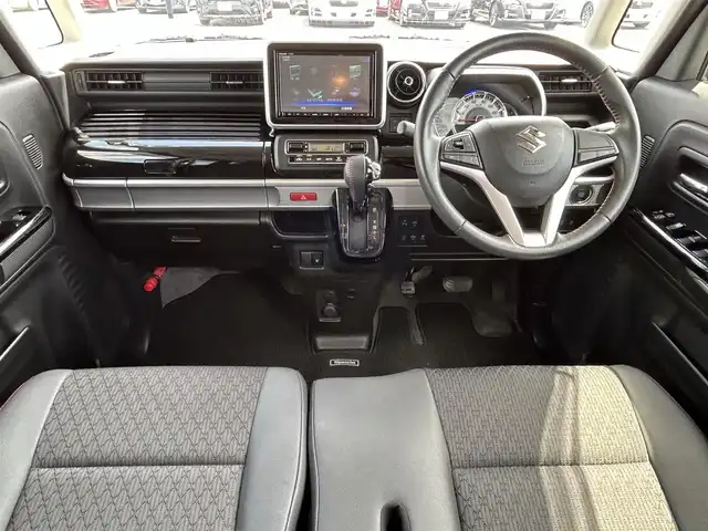 スズキ スペーシア カスタム HYBRID XS 鳥取県 2018(平30)年 4.3万km アーバンブラウンパールメタリック 純正８型ナビ/フルセグ/DVD/CD/BT/全方位カメラ/ビルトインETC/前方ドライブレコーダー/ハーフレザーシート/運転席シートヒーター/衝突軽減ブレーキ/レーンキープアシスト/両側パワースライド/LEDヘッドライト/フォグライト/純正15インチアルミホイール/プッシュエンジンスタート/アイドリングストップ/バックソナー/フロアマット/ドアバイザー