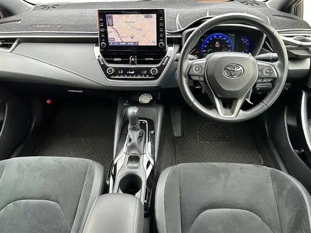 トヨタ カローラ スポーツ ハイブリッドG Z 大阪府 2020(令2)年 2.1万km アティチュードブラックマイカ/ダークブルーマイカメタリック 2トーン 純正９インチナビ/  フルセグTV/Bluetooth/USB/バックモニター/衝突軽減ブレーキ　/コーナーセンサー/横滑り防止装置/ＢＳＭ/前席シートヒーター/レーダークルーズコントロール/レーンキープアシスト/前後ドライブレコーダー/オートマチックハイビーム/純正18インチアルミホイール/ハーフレザーシート/純正フロアマット/プッシュスタート/スマートキー/ＥＴＣ/ＬＥＤ/禁煙車