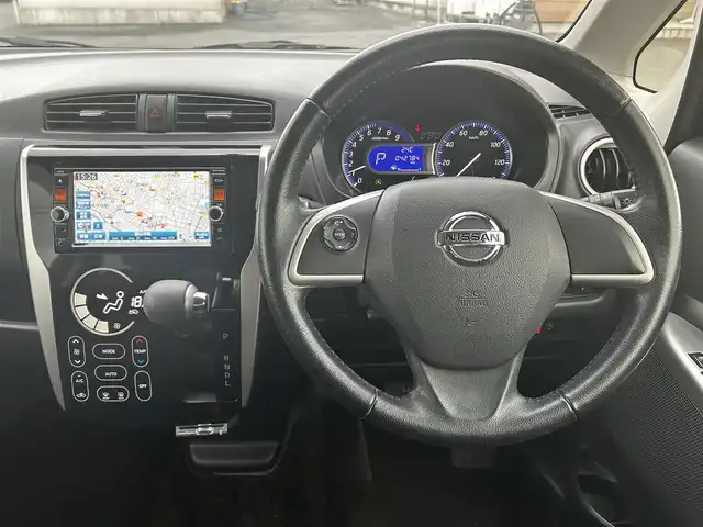 日産 デイズ ハイウェイスターG 福島県 2014(平26)年 4.3万km ブラック 純正メモリナビ/フルセグTV/CD/DVD/BT/バックカメラ/アラウンドビューモニター/ETC/ドアバイザー/フロアマット/純正15inAW/スマートキー/プッシュスタート/アイドリングストップ/取扱説明書/保証書
