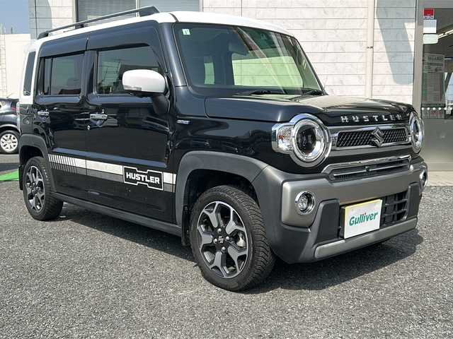 スズキ ハスラー Jスタイル ターボ 埼玉県 2021(令3)年 2.9万km ブルーイッシュブラックパール 360°カメラ/ドラレコ/ETC/純正メモリナビ（CD/DVD/USB/BT/AM/FM）/フルセグテレビ/ドアバイザー/コーナーセンサー/ルーフレール/シートヒーター/純正フロアマット/ISOFIX/クルーズコントロール追従機能有/レーンアシスト/オートライト/オートハイビーム/LEDライト/衝突軽減/パーキングアシスト/横滑り防止/電動格納ミラー/パドルシフト/プッシュスタート/グリップコントロール/スノーモード/ヒルディセントコントロール/アイドリングストップ/フルフラットシート/イモビライザー