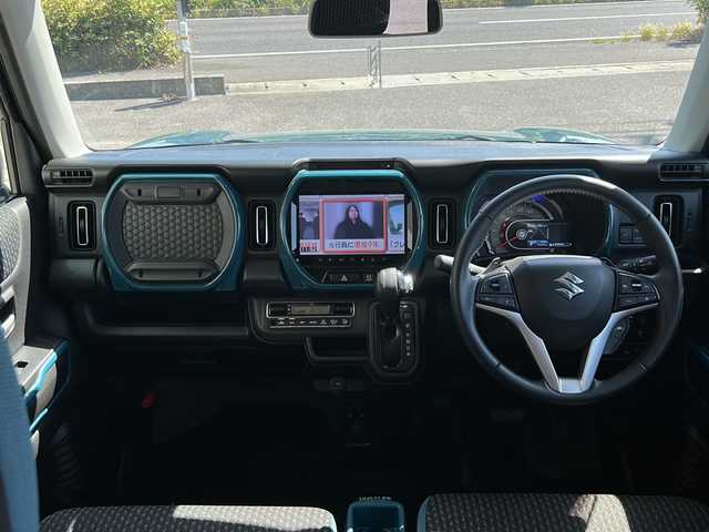 スズキ ハスラー HYBRID X ターボ 香川県 2020(令2)年 7.4万km デニムブルー ガンメタリック 2トーン 9インチHDディスプレイナビ/フルセグテレビ/CD/DVD再生機能/パノラミックビューモニター/シートヒーター/前後コーナーセンサー/片側シートバックテーブル/LEDヘッドライト/ETC