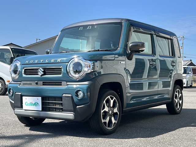 スズキ ハスラー HYBRID X ターボ 香川県 2020(令2)年 7.4万km デニムブルー ガンメタリック 2トーン 9インチHDディスプレイナビ/フルセグテレビ/CD/DVD再生機能/パノラミックビューモニター/シートヒーター/前後コーナーセンサー/片側シートバックテーブル/LEDヘッドライト/ETC